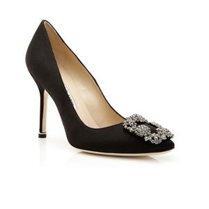 Manolo Blahnik Black Hangisi size 41